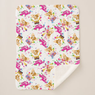 Gizmo   Let's Rock 'n Roll Pattern Sherpa Blanket