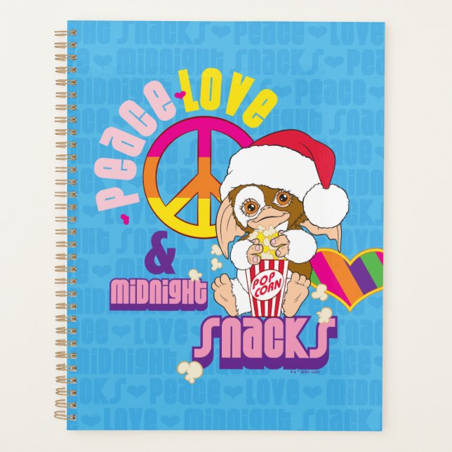 Gizmo | Peace Love & Midnight Snacks Planner (Front)
