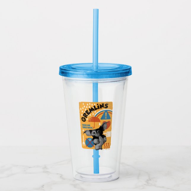 Gizmo | There Are Three Rules Acrylic Tumbler (Front)