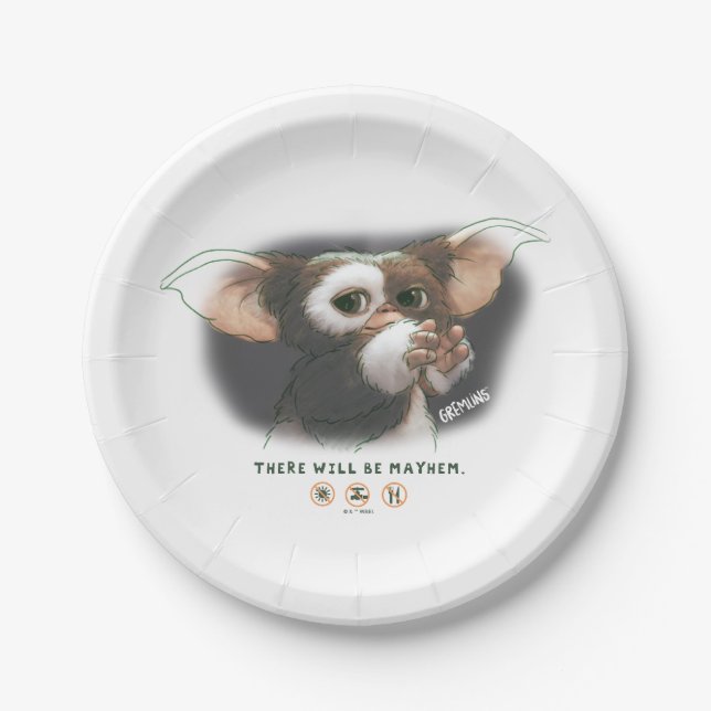 Gizmo There Will Be Mayhem Paper Plate (Front)