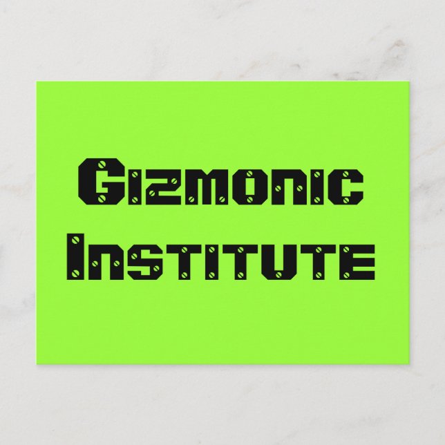 Gizmonic Institute Postcard (Front)