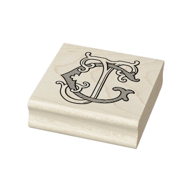 GJ Monogram JG Monogram Rubber Ink Stamp (Stamp)
