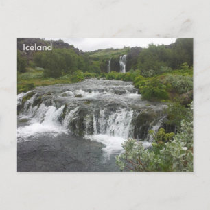 Gjáin waterfall in Þjórsárdalur valley, Iceland Postcard