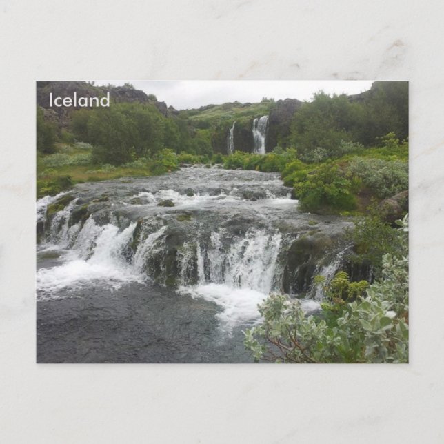 Gjáin waterfall in Þjórsárdalur valley, Iceland Postcard (Front)