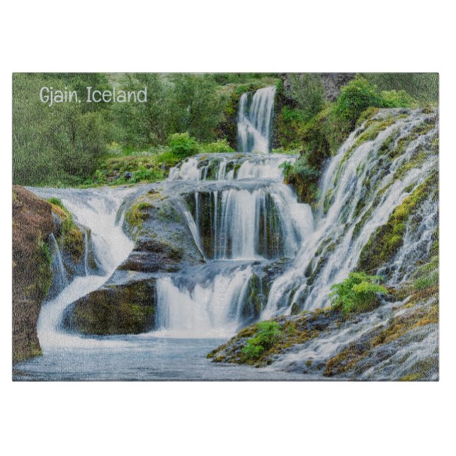 Gjain Waterfalls, Iceland Cutting Board (Front)