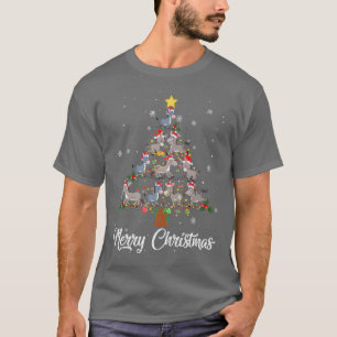 GJAw Donkey Christmas Tree Pajama Merry Xmas Donke T-Shirt