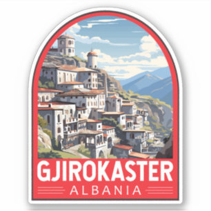 Gjirokaster Albania Travel Art Vintage