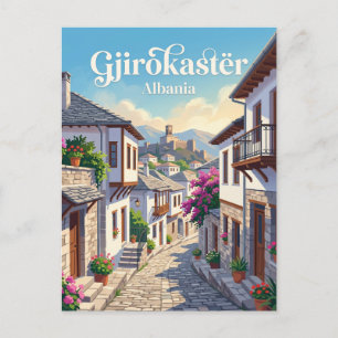 Gjirokaster Old Town Alley Albania Postcard