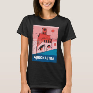 Gjirokastra Albania City Skyline Silhouette Outlin T-Shirt