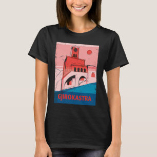 Gjirokastra Albania City Skyline Silhouette Outlin T-Shirt