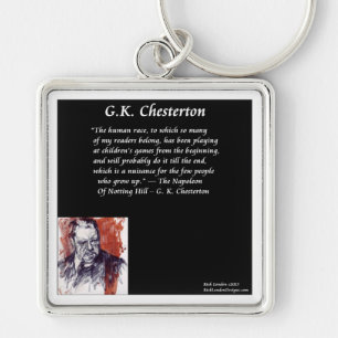 GK Chesterton & Opening Book Line Key Ring