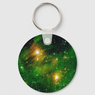 GL490 Green Gas Cloud Nebula - NASA Space Photo Key Ring