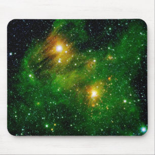GL490 Green Gas Cloud Nebula - NASA Space Photo Mouse Mat