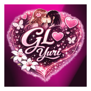 GL Yuri Girls’ Love Anime Aesthetic Design Photo Print