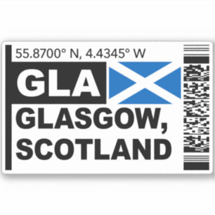 GLA Glasgow Boarding Pass - Scotland Travel