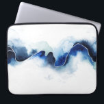Glacial Break Laptop Sleeve<br><div class="desc">Glacial Break III by Grace Popp. Thick,  vibrant blue line done in deep blue tones against a constrasting white background.</div>