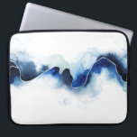 Glacial Break Laptop Sleeve<br><div class="desc">Glacial Break III by Grace Popp. Thick, vibrant blue line done in deep blue tones against a constrasting white background.</div>