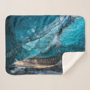 Glacial Cave Vatnajoekull National Park, Iceland Sherpa Blanket