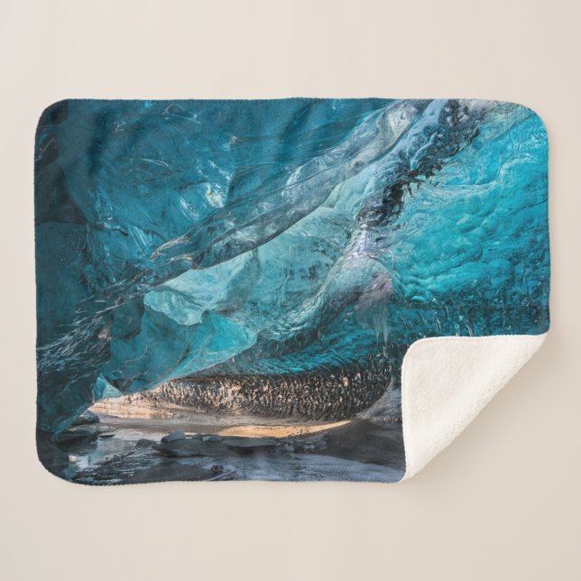 Glacial Cave | Vatnajoekull National Park, Iceland Sherpa Blanket (Front (Horizontal))