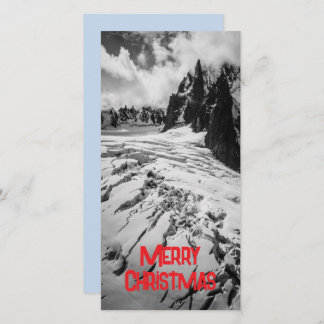 Glacial Crevasse Mont Blanc, France Christmas Card