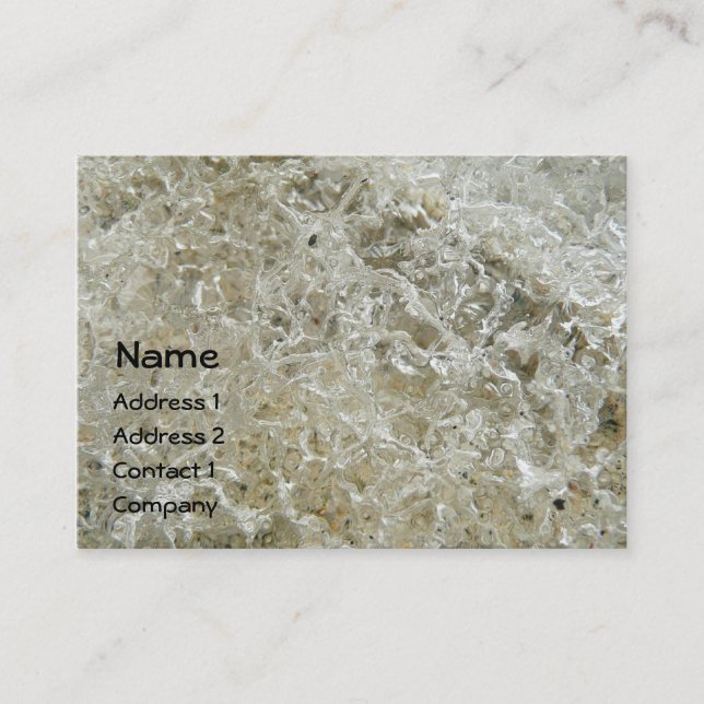 Glacial Ice Abstract Nature Texture Business Card (Front)