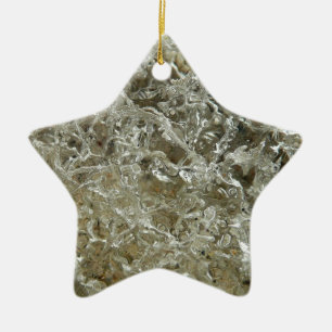 Glacial Ice Abstract Nature Texture Ceramic Tree Decoration