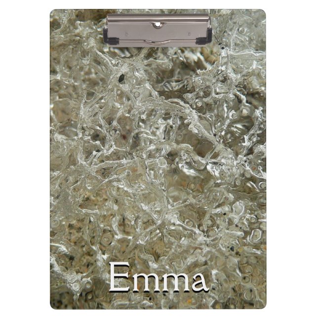 Glacial Ice Abstract Nature Texture Clipboard (Front)