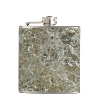 Glacial Ice Abstract Nature Texture Hip Flask