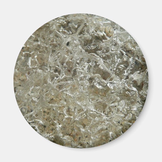Glacial Ice Abstract Nature Texture Magnet (Front)