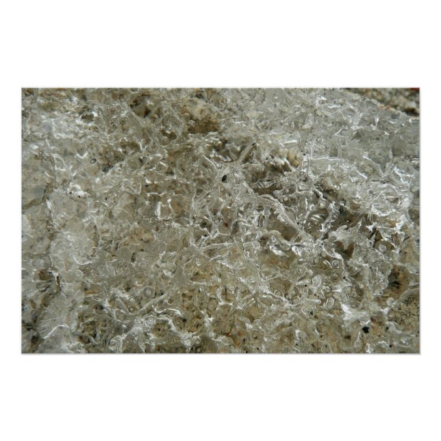 Glacial Ice Abstract Nature Texture Poster (Front)