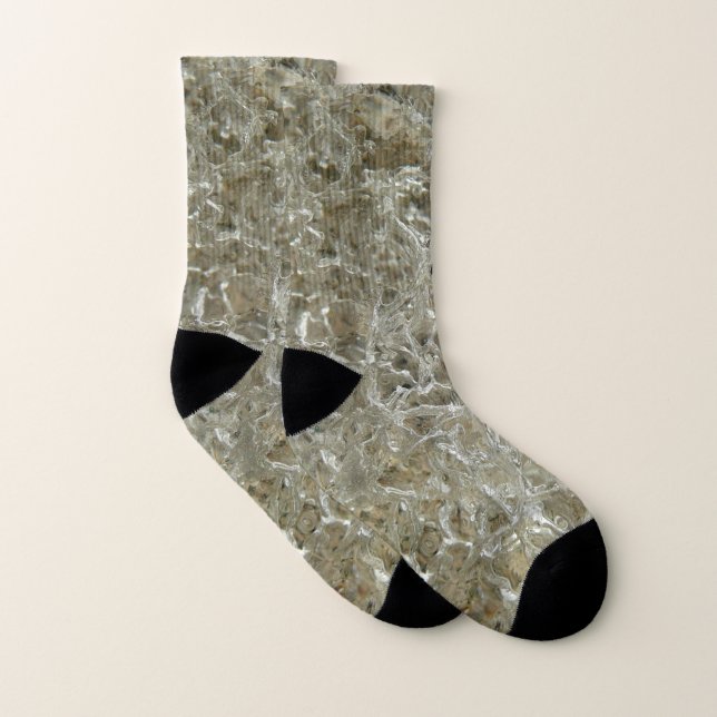 Glacial Ice Abstract Nature Texture Socks (Pair)