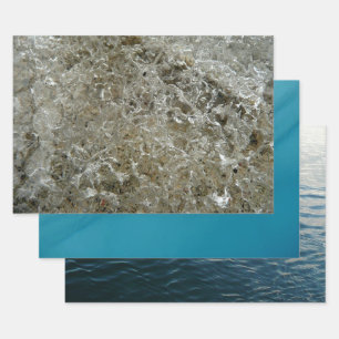 Glacial Ice Abstract Nature Texture Wrapping Paper Sheet