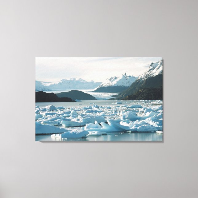 Glacial Icebergs Canvas Print (Front)