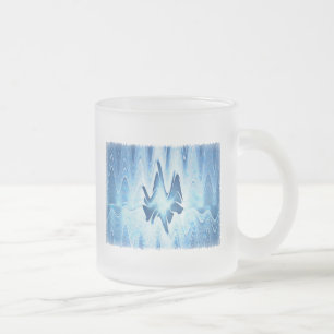 Glacial Lake Frosted Glass Coffee Mug