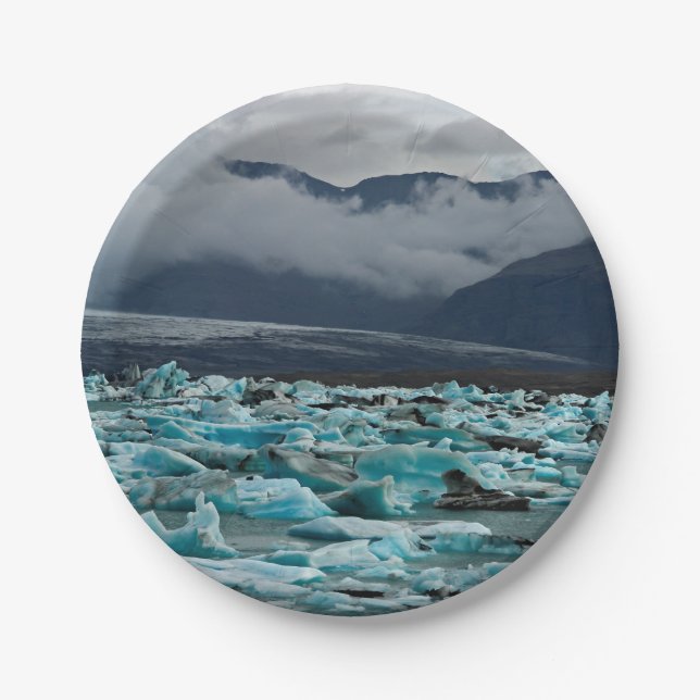 Glacial lake Jokulsarlon - Iceland Paper Plate (Front)
