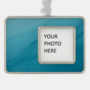 Glacial Melt Abstract Nature Photography Silver Plated Framed Ornament