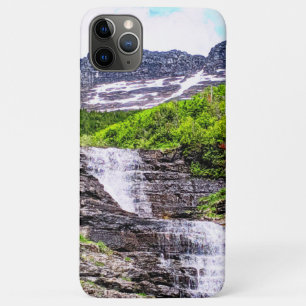 Glacial Melt Waterfalls Rush off Rocky Mountains iPhone 11 Pro Max Case