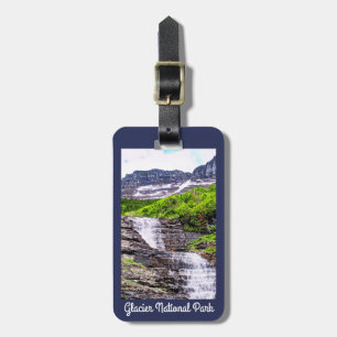 Glacial Melt Waterfalls Rush off Rocky Mountains Luggage Tag