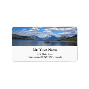 Glacial National Park address label. Label