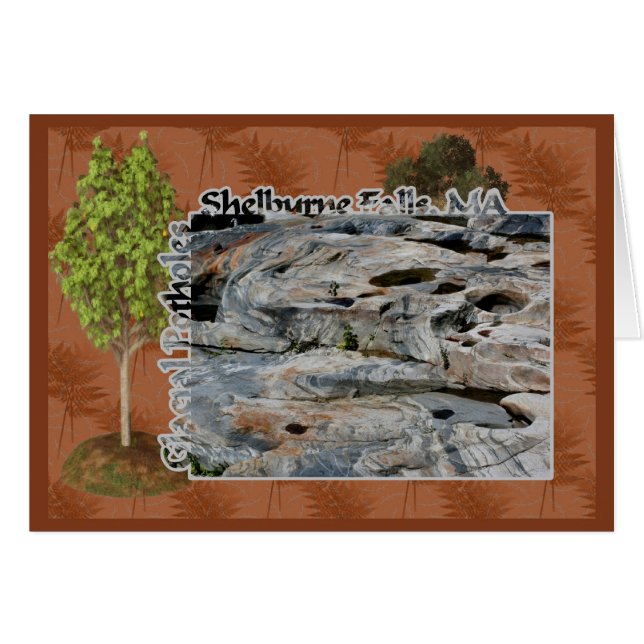 Glacial Potholes Shelburne Falls MA Card (Front Horizontal)