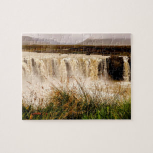 Glacial Waterfall Iceland Jigsaw Puzzle