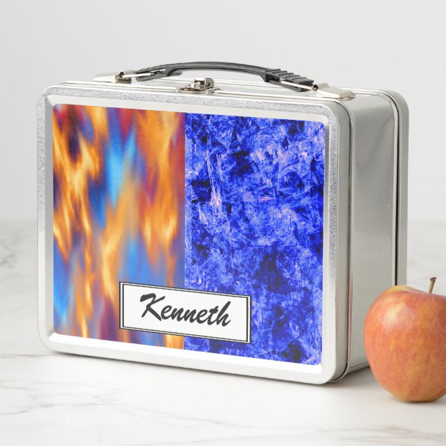 Glaciem et Ignis by Kenneth Yoncich Metal Lunch Box (In Situ)