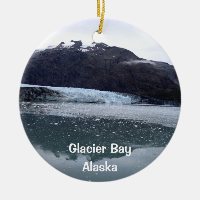 Glacier Bay, Alaska Ceramic Tree Decoration (Front)