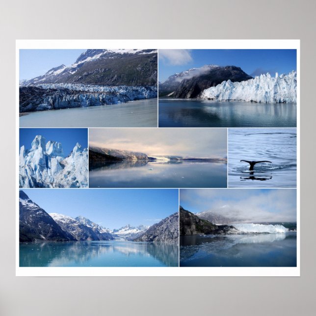 Glacier Bay Alaska Collage 24 x 20 Poster (Front)