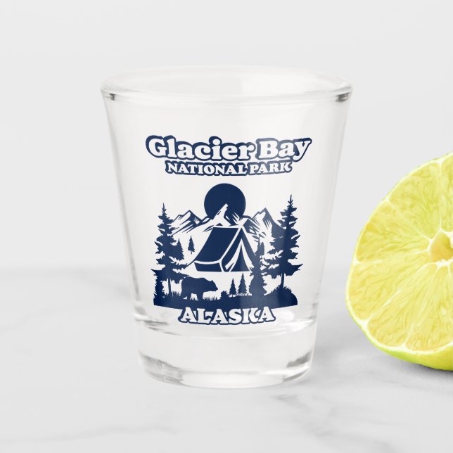 Glacier Bay Alaska Shot Glass (Front)