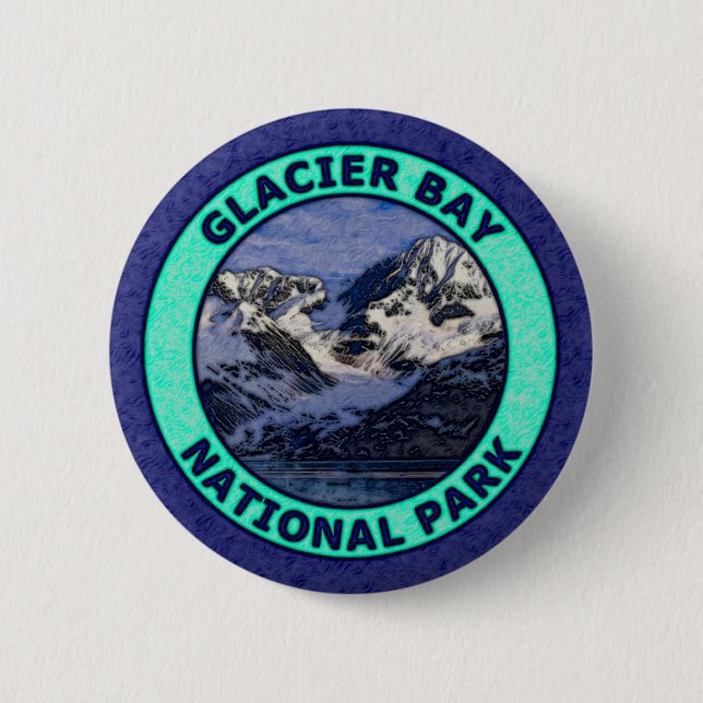 Glacier Bay National Park 6 Cm Round Badge (Front)