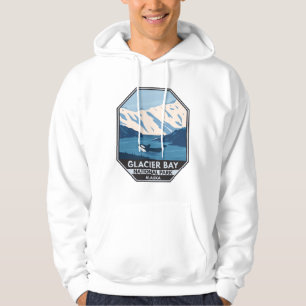 Glacier Bay National Park Alaska Orca Art Vintage Hoodie