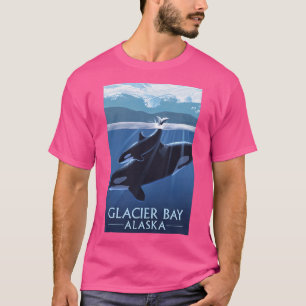 Glacier Bay National Park Alaska Orcas Travel Deca T-Shirt