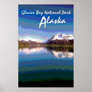 Glacier Bay National Park Alaska scenic poster