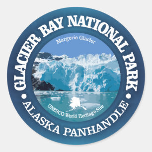 Glacier Bay National Park (colour) Classic Round Sticker
